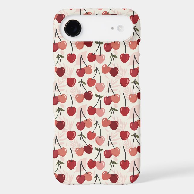 Modern Cherry Pattern Iphone Case (Back)