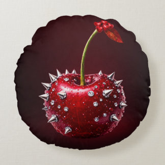 Modern Cherry Round Pillow