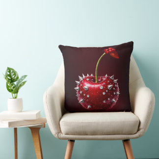 Modern Cherry Throw Pillow
