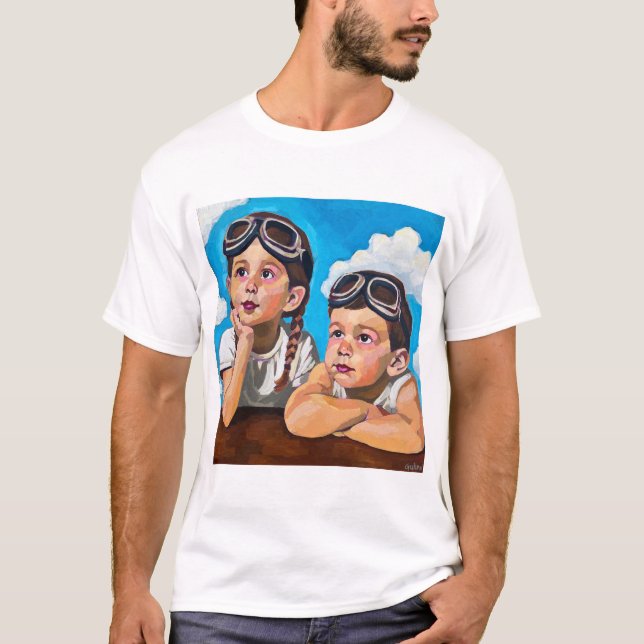 Modern Cherub Painting - Inspired by Rembrandt T-Shirt (Front)