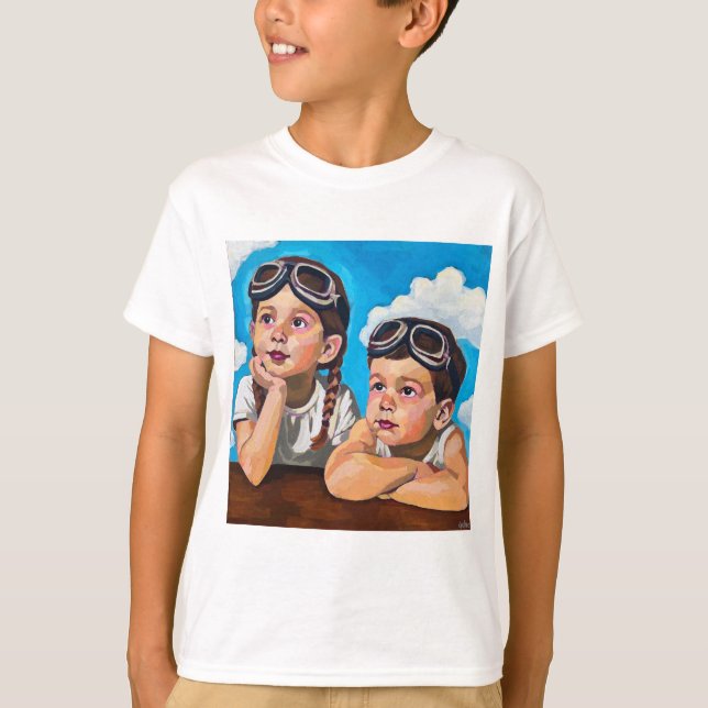 Modern Cherub Painting - Rembrandt Inspired Art T-Shirt (Front)