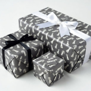 Modern Chess Pieces Pattern Wrapping Paper