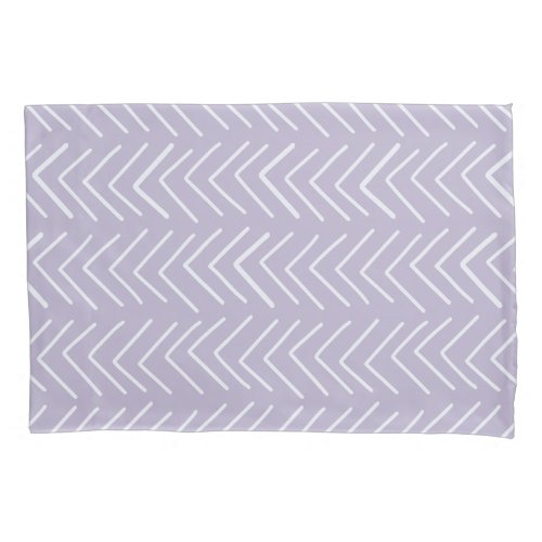 Modern Chevron Arrows in Light Lavender Purple Pillow Case