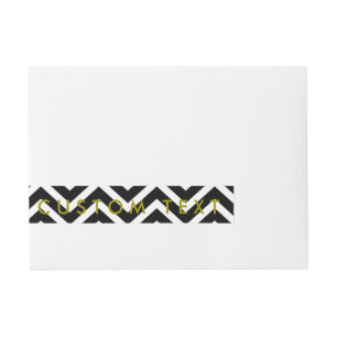 Modern Chevron Black & White Wrap Around Labels