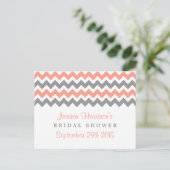 Modern Chevron Bridal Shower Recipe Cards (Standing Front)