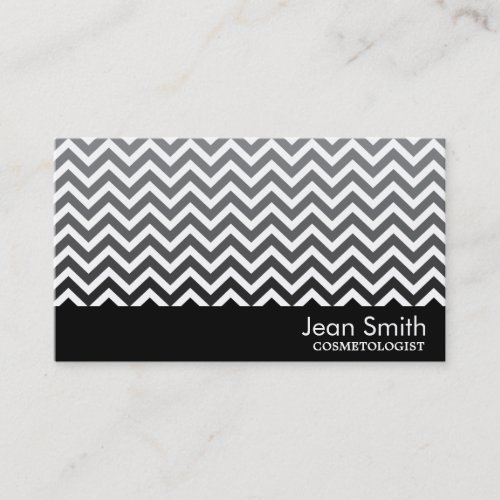 Modern Chevron Cosmetologist Business Card
