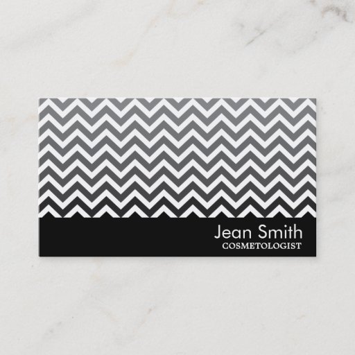 Customizable Modern Chevron Cosmetologist Business Card