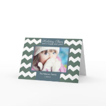 Modern Chevron Holiday Cheer Folded Christmas