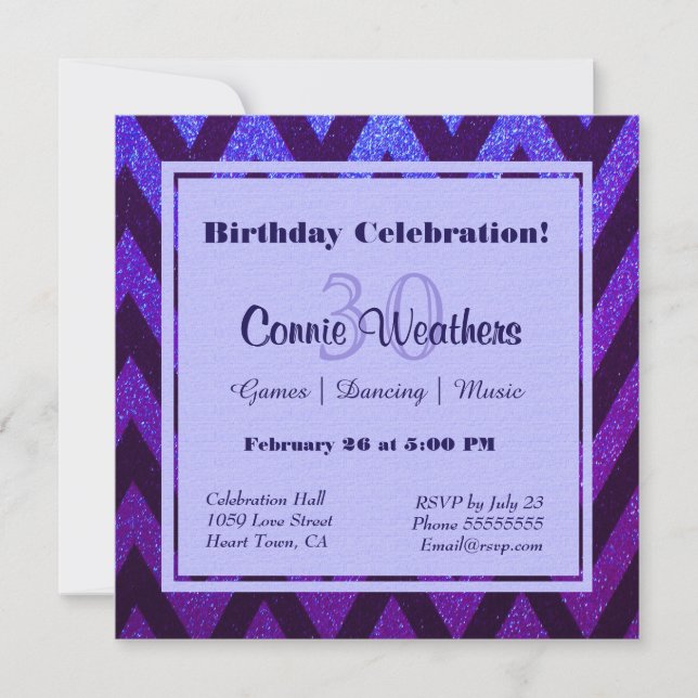 Modern Chevron Invitation (Front)