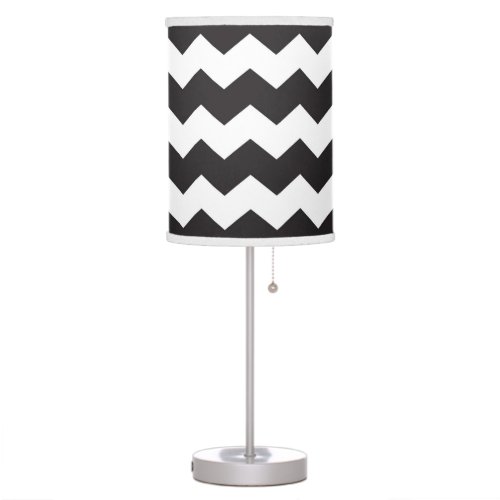 Modern Chevron Lamp in Black