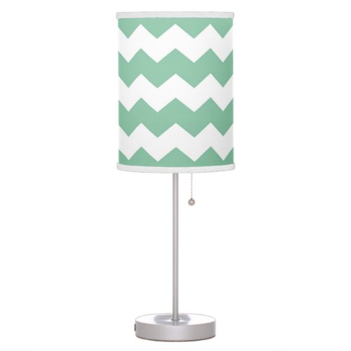 Modern Chevron Lamp in Bright Green