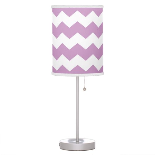 Modern Chevron Lamp in Lavender