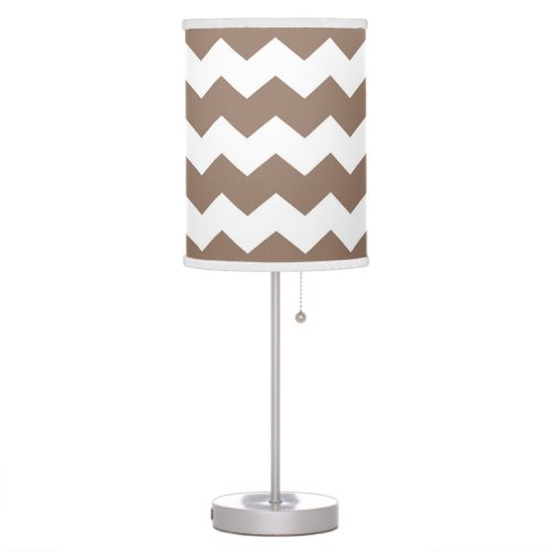 Modern Chevron Lamp in Malt Brown