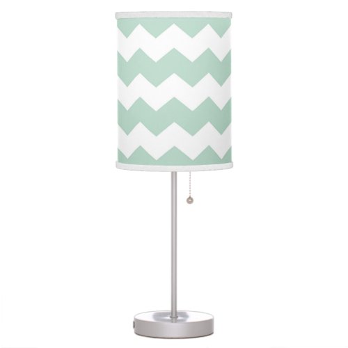 Modern Chevron Lamp in Mint