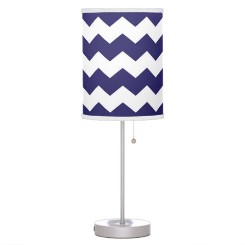 Modern Chevron Lamp in Navy