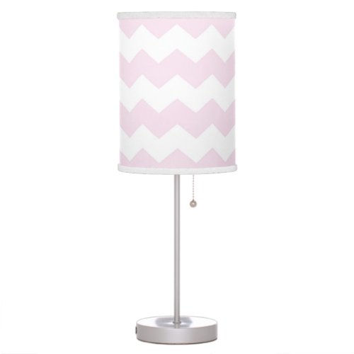 Modern Chevron Lamp in Palest Pink