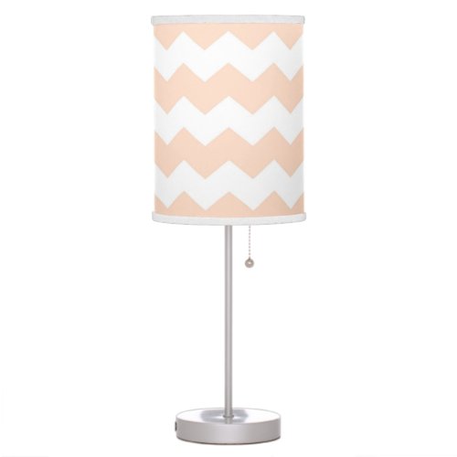 Modern Chevron Lamp in Peach