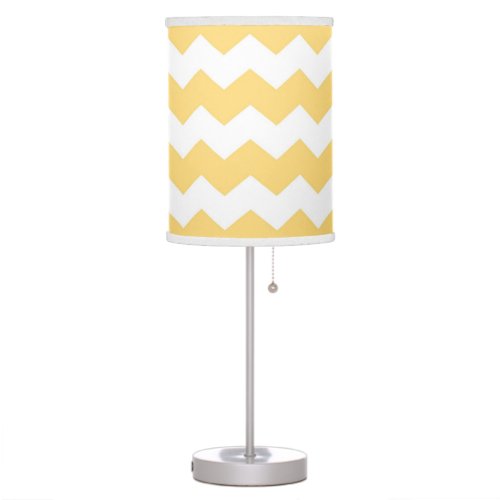 Modern Chevron Lamp in Yellow