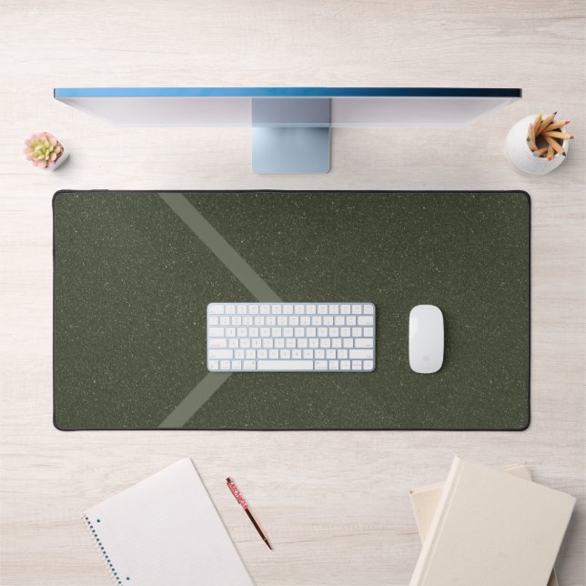 Modern Chevron Moss Green Desk Mat – Customizable (Office 1)