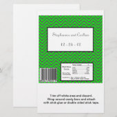Modern Chevron Neon Green/Grey Candy Wrapper (Front/Back)