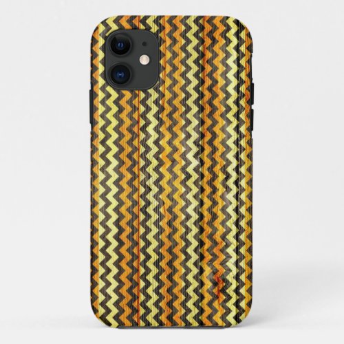 Modern Chevron Pattern Wooden 2 iPhone 11 Case