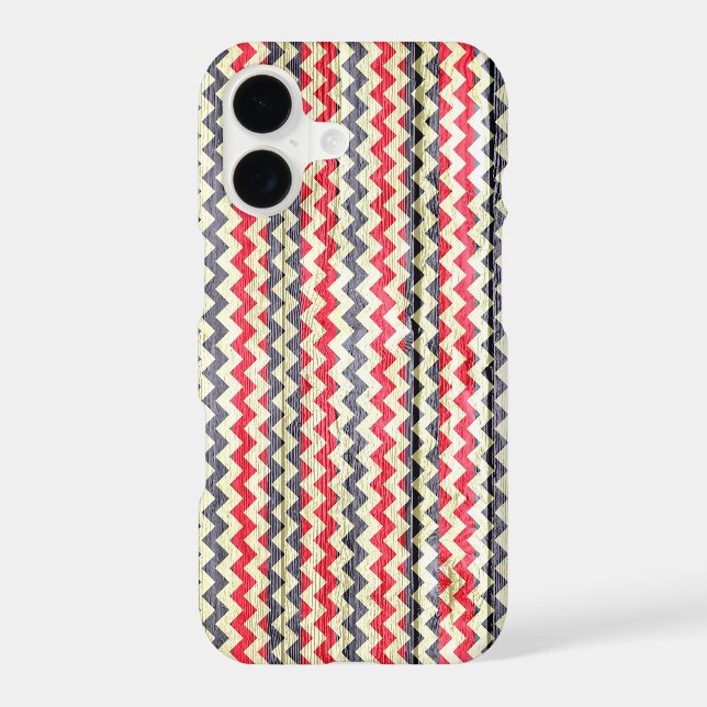 Modern Chevron Pattern Wooden Iphone Case (Back)