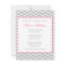 Modern Chevron Pink Gray Girl Baby Shower