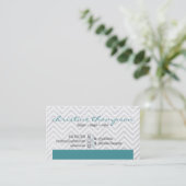 Modern Chevron Professional Business Card (Standing Front)