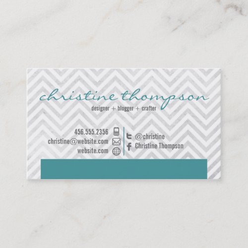 Modern Chevron Professional Business Card