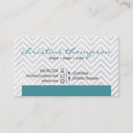 Customizable Modern Chevron Professional Business Card