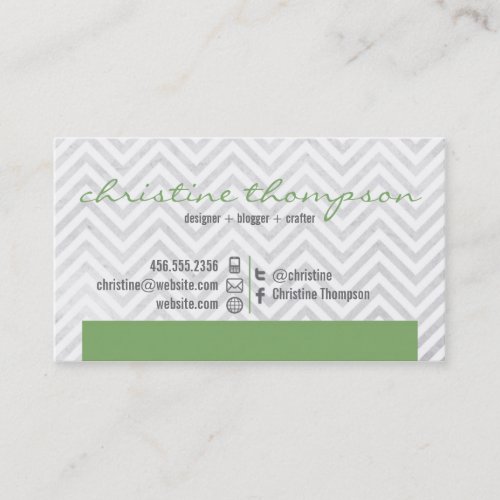 Modern Chevron Professional Business Card