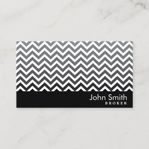 Modern Chevron Real Estate Broker Business Card