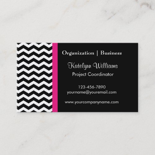 Modern Chevron Stripes Business Cards