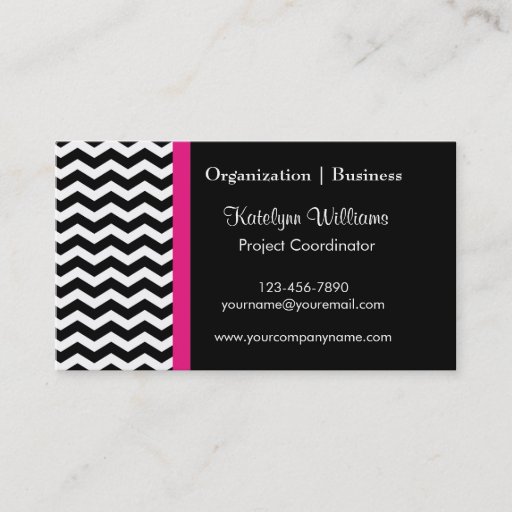 Customizable Modern Chevron Stripes Business Cards