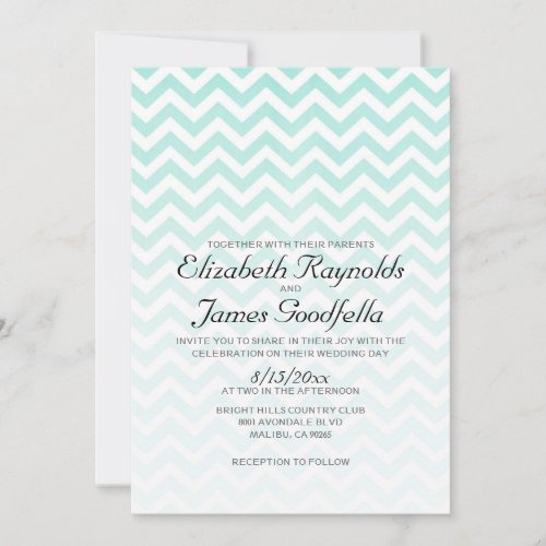 Modern Chevron Wedding Invitations