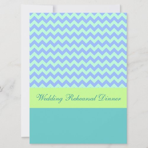 Modern Chevron Wedding Rehearsal Dinner Invite