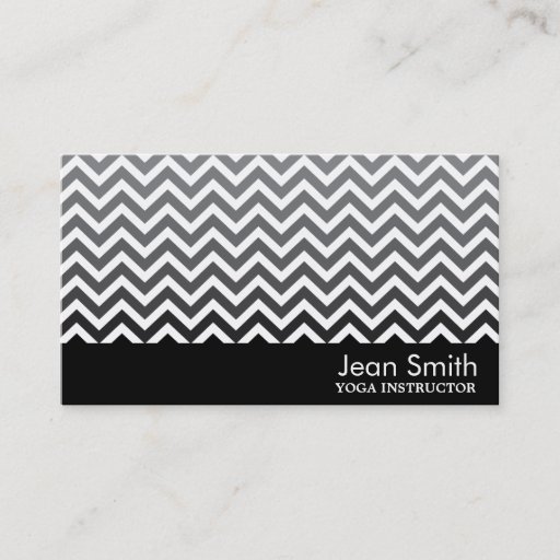 Customizable Modern Chevron Yoga instructor Business Card