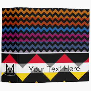 Modern Chevron Zigzag 7 3 Ring Binder