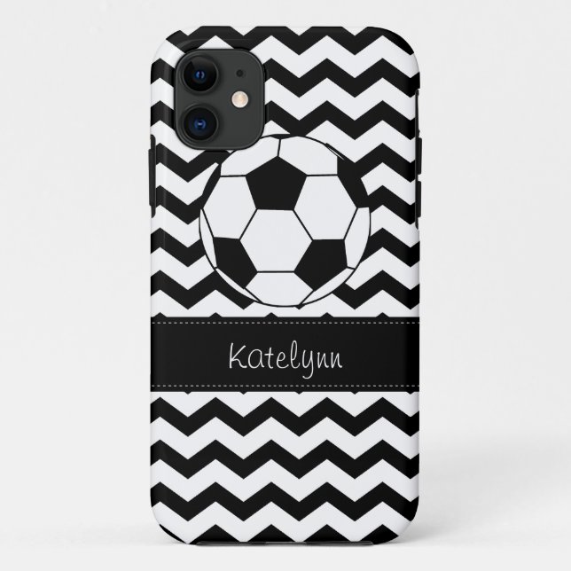 Modern Chevron Zigzag Soccer iPhone 5 Case (Back)