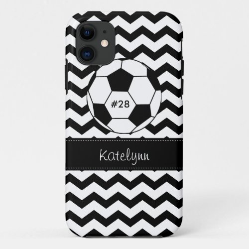 Modern Chevron Zigzag Soccer Phone Case Cover