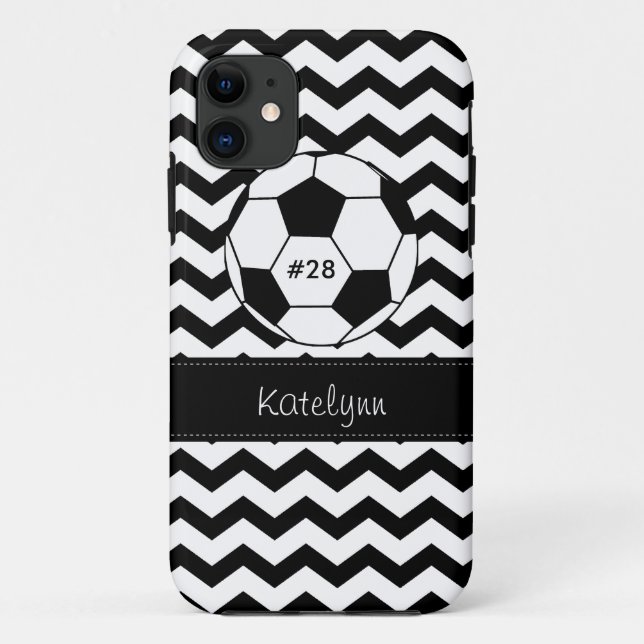 Modern Chevron Zigzag Soccer Phone Case Cover (Back)