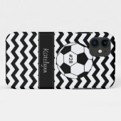 Modern Chevron Zigzag Soccer Phone Case Cover (Back (Horizontal))