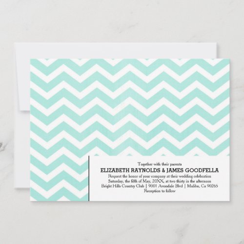 Modern Chevron Zigzag Wedding Invitations