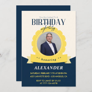 Modern Chic 67th birthday invitation