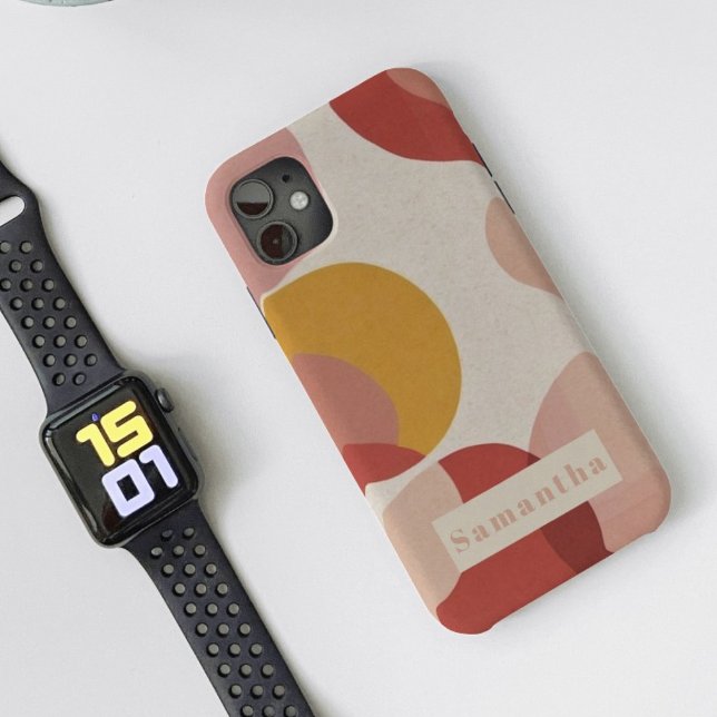 Modern Chic Abstract Circle Monograme Case-Mate iPhone Case (Creator Uploaded)