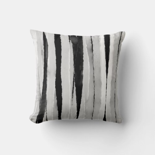  modern chic abstract gray and black stripes throw pillow