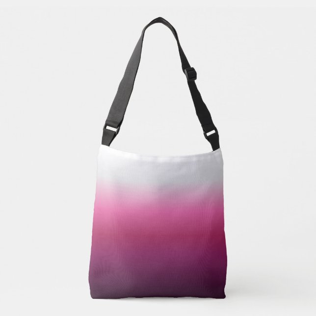 modern chic abstract magenta burgundy maroon ombre crossbody bag (Front)