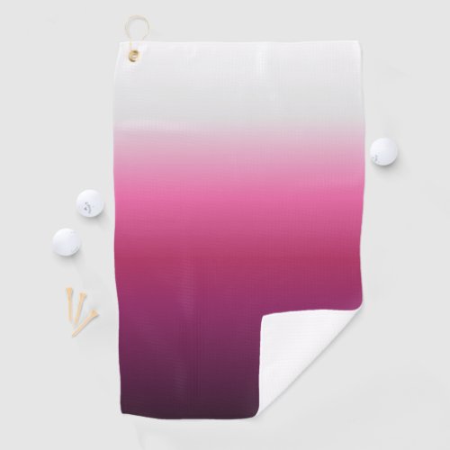 modern chic abstract magenta burgundy maroon ombre golf towel