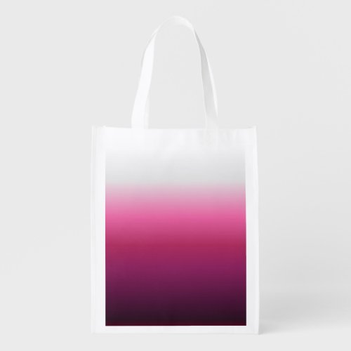 modern chic abstract magenta burgundy maroon ombre grocery bag