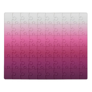 modern chic abstract magenta burgundy maroon ombre jigsaw puzzle
